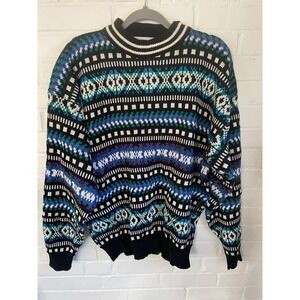 Vintage 90's Men's McGregor  Fair Isle Knit Sweater Pullover Long Sleeve   XL